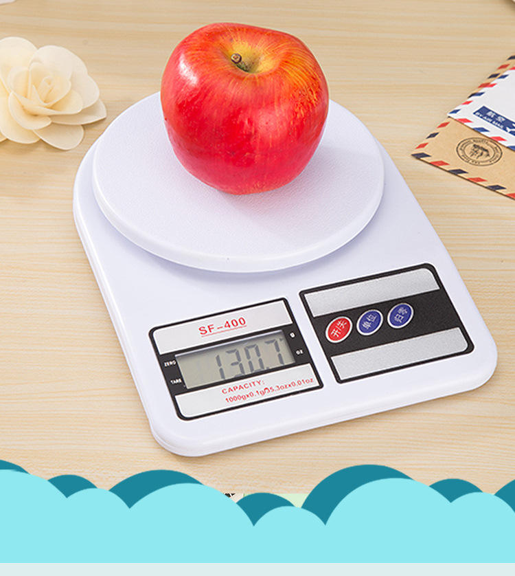 Portable 10kg Digital Kitchen Scale - Precise Food Measuring with LCD Display - Your Culinary Companion